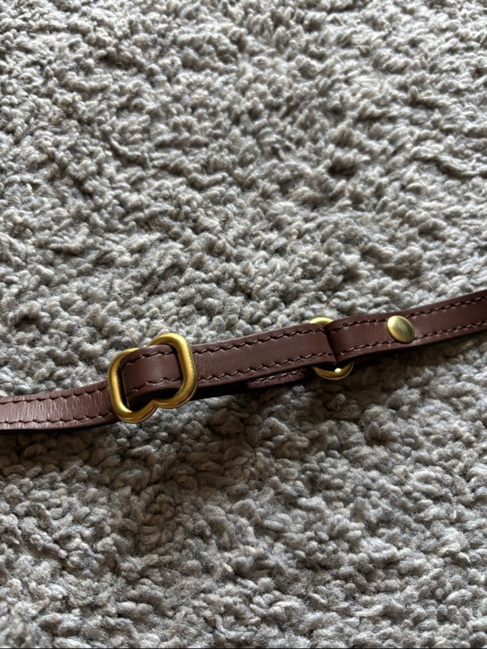 R. Riveter Brown Leather & Green Canvas Crossbody Bag - Picture 7 of 8